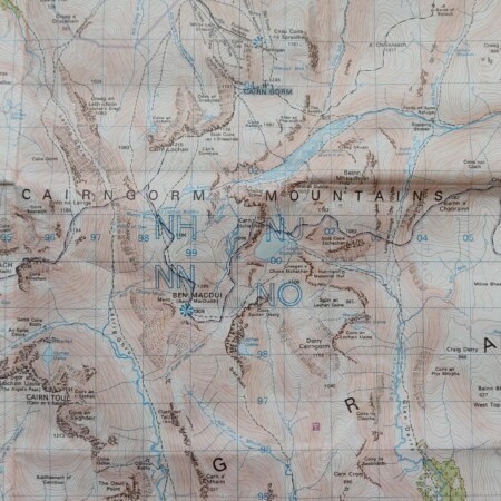 OS map of Cairngorm Mountains