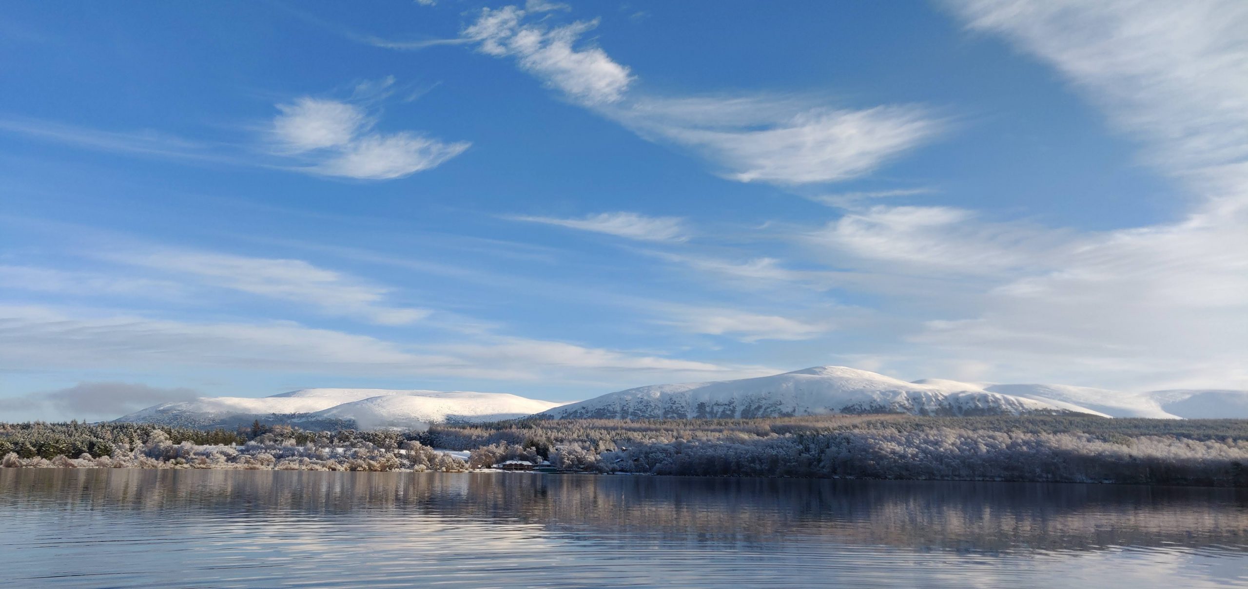 Loch Insh & Feshie Hills in winter