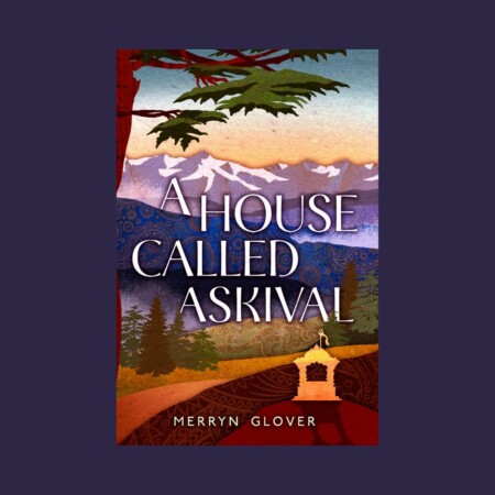 Paperback cover for A House Called Askival showing a golden shrine in front of mountains