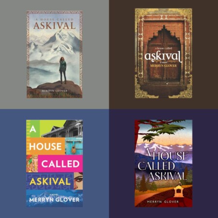 Four cover designs of the novel A House Called Askival