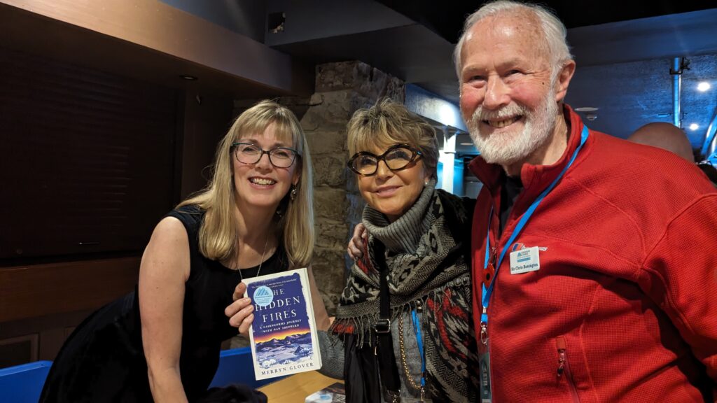 Merryn Glover with Sir Chris Bonington and Lady Loreto