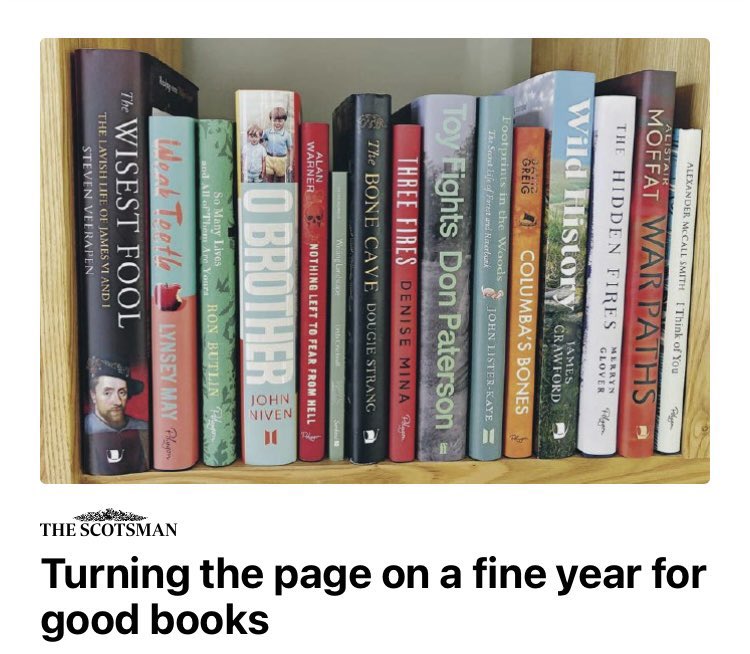 Bookshelf featuring Scotsman newspaper best books of 2023